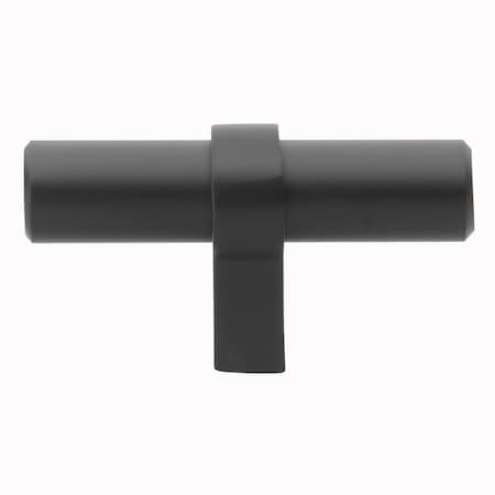 Gliderite Hardware 2-1/4 in. Matte Black Solid Steel Cabinet T-Knob - 4002-T-MB, 25PK 4002-T-MB-25